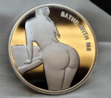 1 Troy Ounce .999 Fine Silver Bathe With Me Naughty Silver Coin