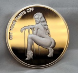 1 Troy Ounce .999 Fine Silver Get Your Pants O> Naughty Silver Coin