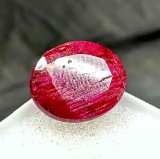 7.4ct Opaque Oval Cut Ruby Gemstone
