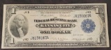 1918 $1 Green Eagle Federal Reserve Bank Note Large Size Banknote