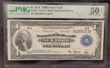 1918 $1 Green Eagle Federal Reserve Bank Note PMG AU50