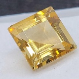 Square cut Yellow Sapphire gemstone 3.40ct