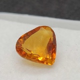 Heart cut Orange Citrine gemstone 1.05ct