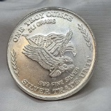 1 Troy Oz .999 fine silver round coin