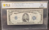 1934 D 5 dollar Star PCSG B Silver Certificate Wide banknote