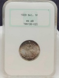 Switzerland 1 Franc 1920 NGC MS68 First Generation Fatty Holder