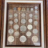 Framed 27-Coin Twentieth Century Type Coins