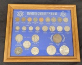 Framed 25-Coin Twentieth Century Type Coins