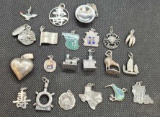 Sterling silver 925 pendants and charms States hearts