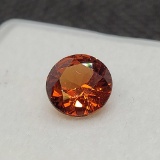 Round cut Orange Citrine gemstone 1.25ct