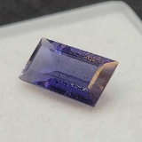 Emerald Cut Purple blue Iolite gemstone 1.40ct