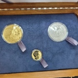 2013 Protea Set 1oz gold coin and 1/10oz gold also 1/2oz silver