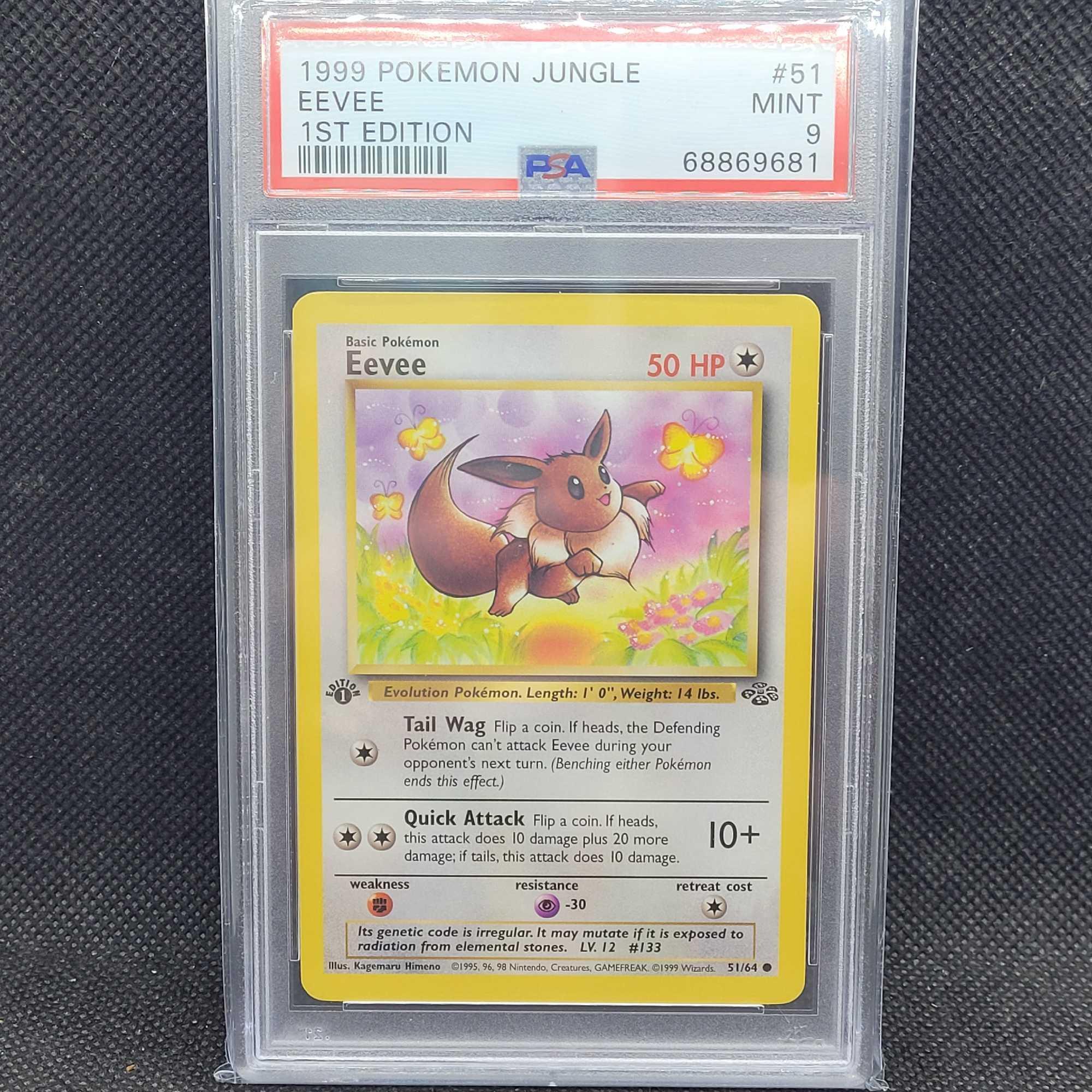 1999 1st Edition Jungle Eevee PSA 9 Pokemon card | Proxibid