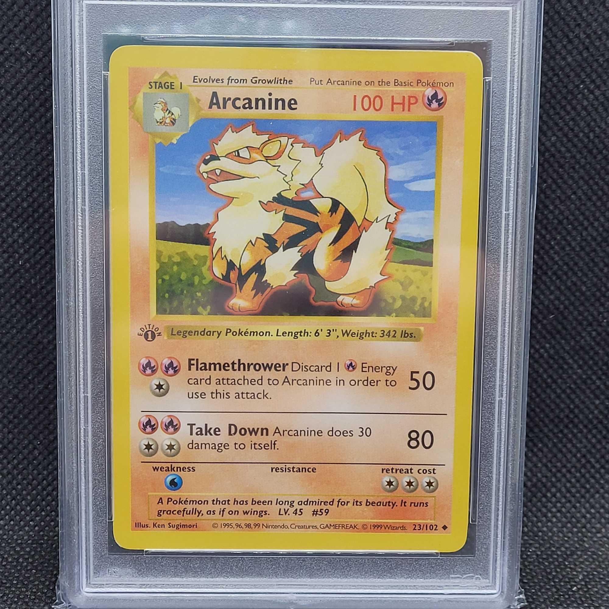 arcanine pokemon card 23/102 Arcanine