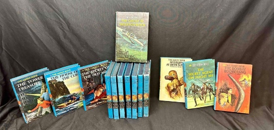 13 Vintage The Hardy Boys Hardcover Books 1950s-1970s