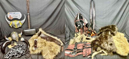 Viking Costume Parts. Fur Loin Cloth, Horn Helmets, Faux Fur, Faux Armor more