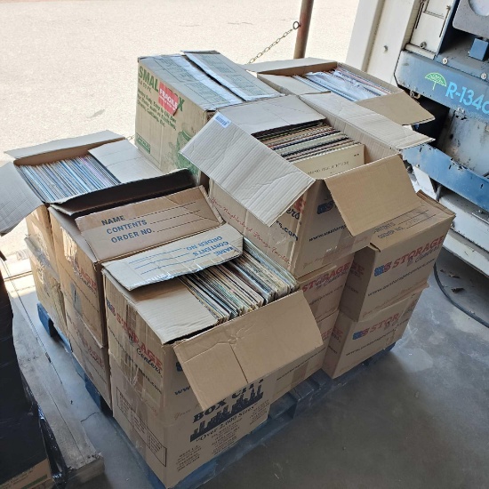 Pallet of vintage records