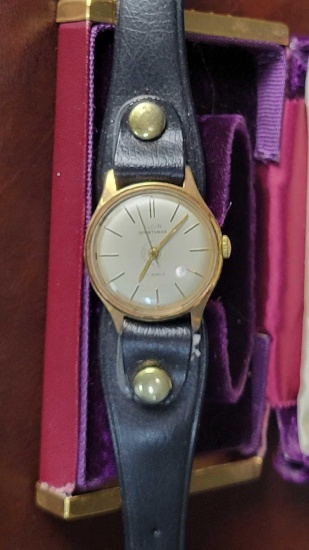 Antique Elgin Sportsman watch and Benrus Fancy Watch Box