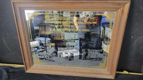 Brunswick & Bro Man Cave Pool Room Mirror 28x22
