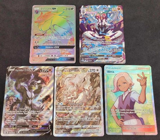 Pokemon card Lot Vmax V-star V Gx 5 cards