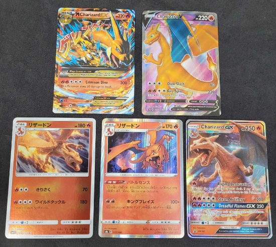 Charizard Pokemon Card lot Holos Rare GX EX English and Japanese