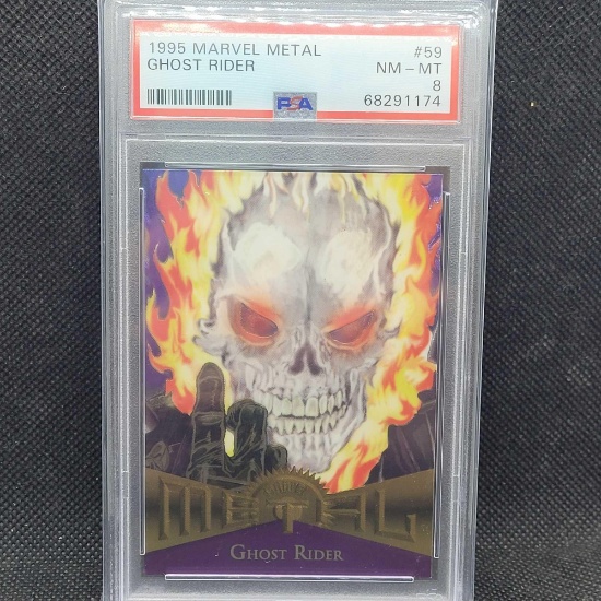 1995 Marvel Metal Ghost Rider PSA 8