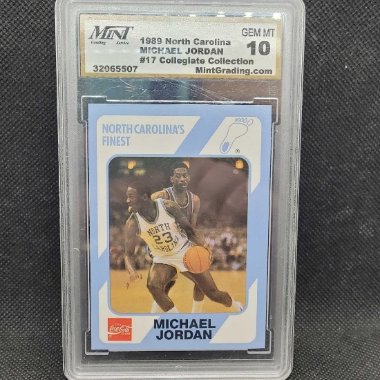 1989 North Carolina Michael Jordan Gem MT 10 Basketball Card