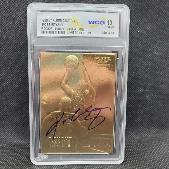 1996-97 Fleer 23kt gold Kobe Bryant WCG 10