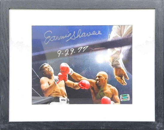 Signed Ernie Shavers Autograph with COA Sticker