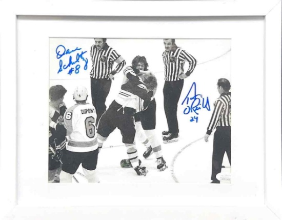 Signed Photograph Dave Schultz, Terry O Reily 11x14 JSA Authentication