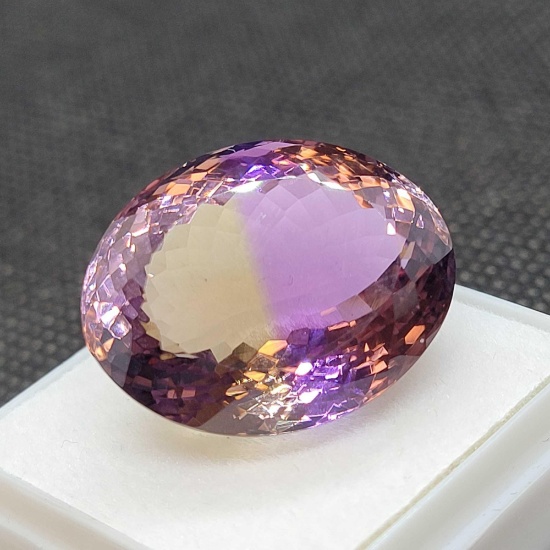 Oval Cut Bi Color Purple and orange Amethyst