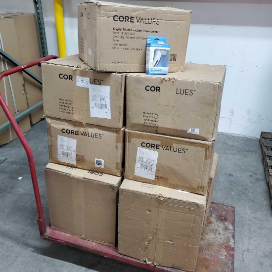 9 boxes of Core Values digital thermometers NIB 48 per box