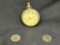 Vintage L.P. Mayler Minn Pocket Watch and 2 Euro Coins