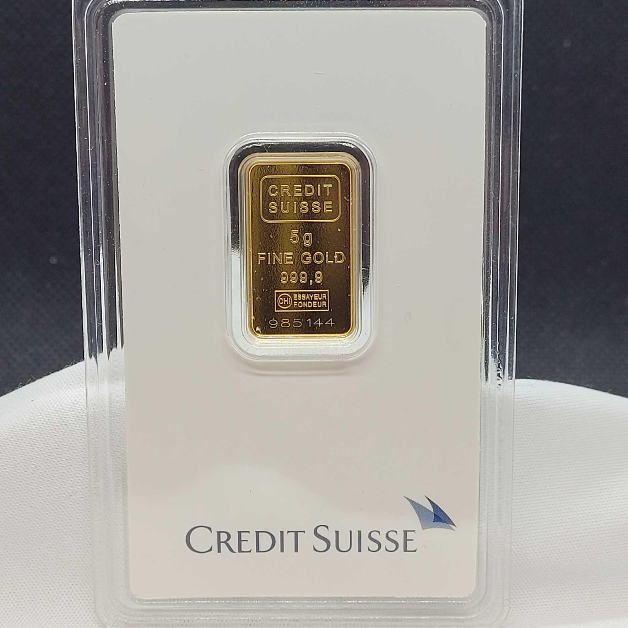 Credit Suisse 5g .999 fine gold bar | Proxibid