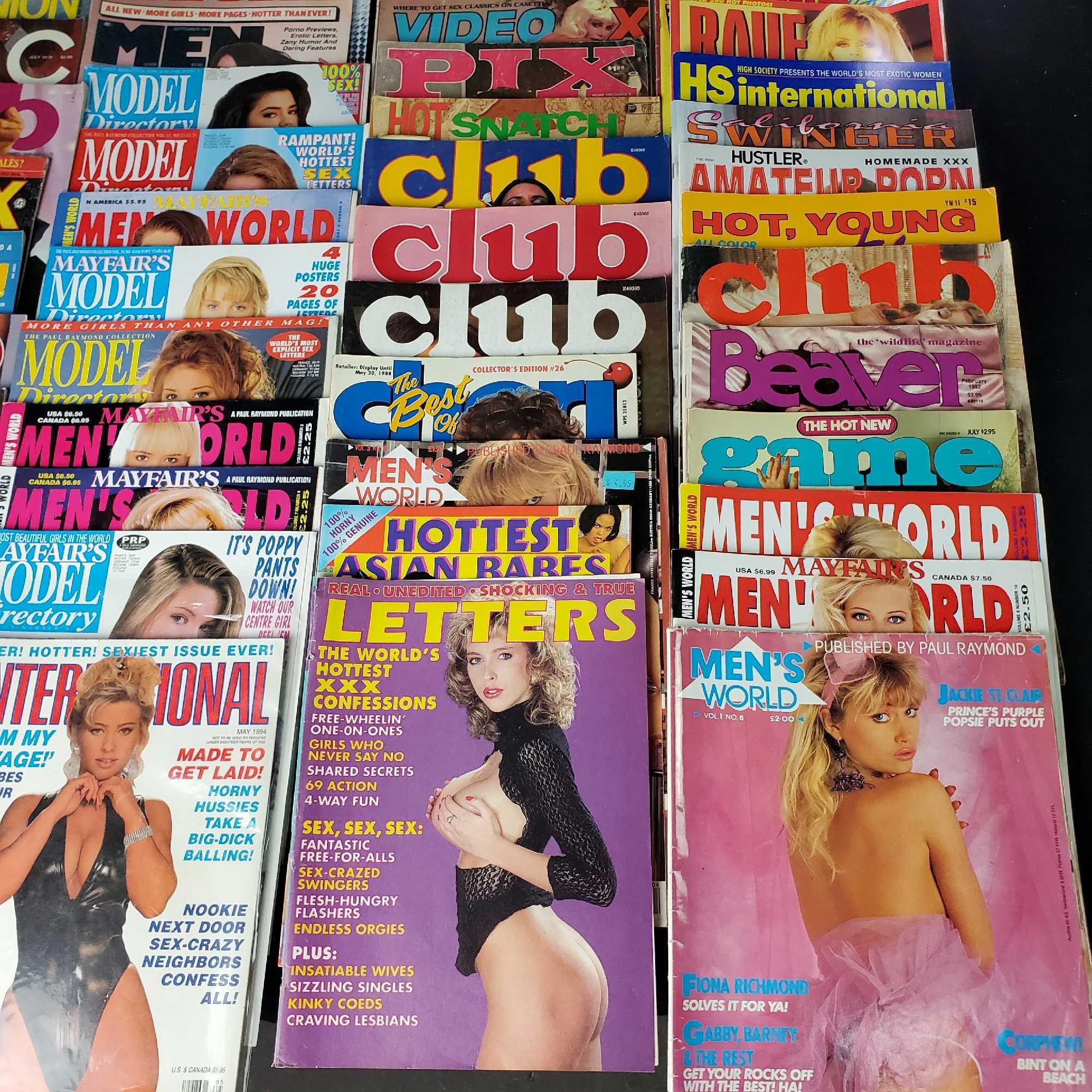 Lot of approx. 45 adult magazines 1980s-90s