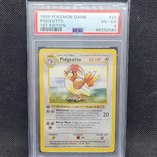1999 1st Edition Shadowless Pidgeotto PSA 4 Pokemon card
