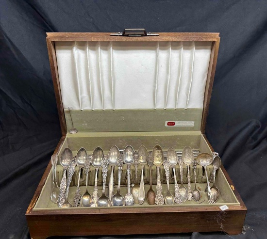 Antique Fancy Sterling Silver Spoons, Tiffany n Co, more