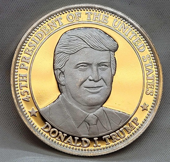 Donald Trump 1 Troy Oz .999 Fine Silver Round Coin