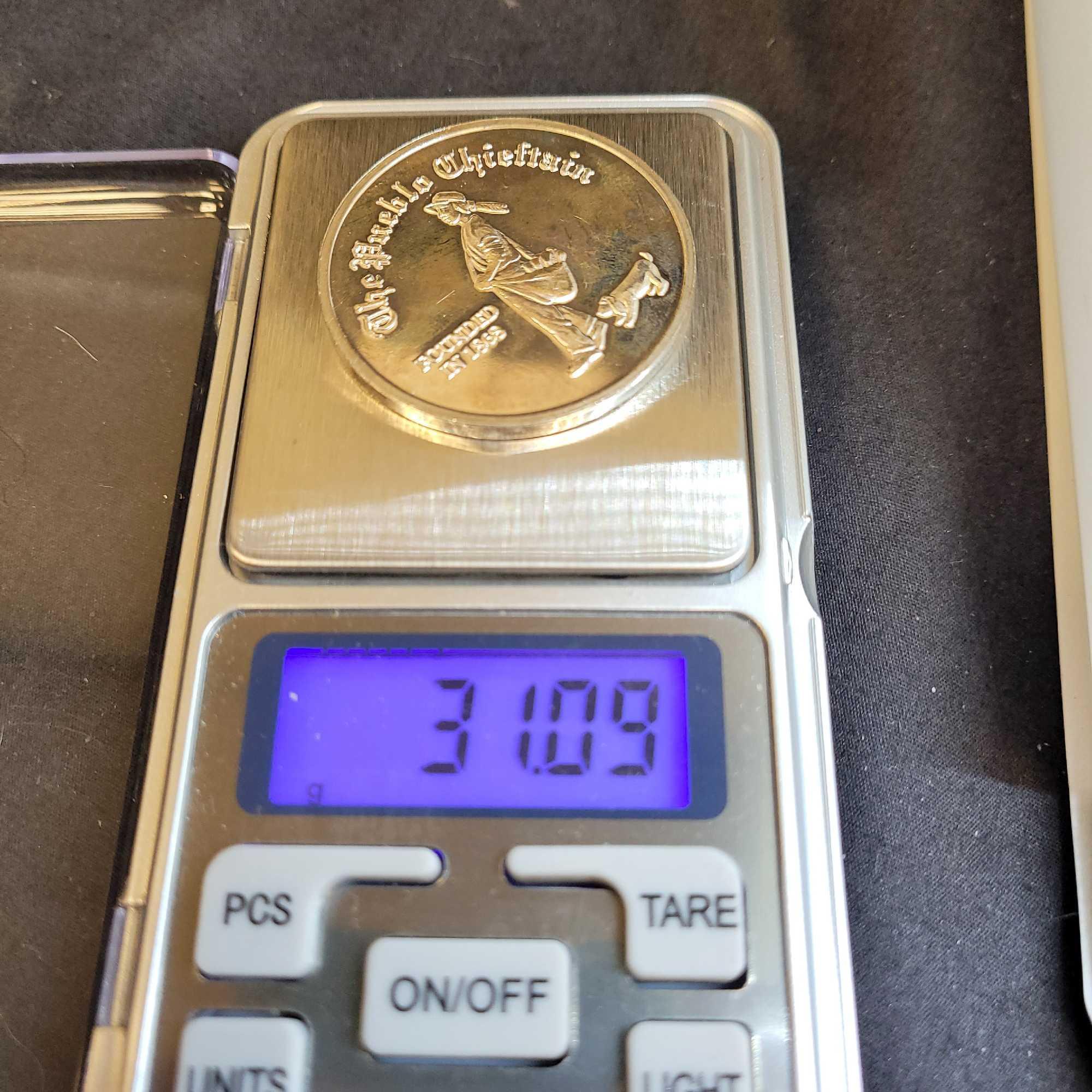 The Pueblo Chieftain 1 Troy Oz .999 Fine Silver | Proxibid
