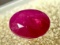 Oval Cut .58ct Opaque Ruby Gemstone
