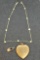 14kt Gold Jewelry Lot Heart Pendant Bracelet and shoe Pendant 7.41g