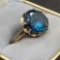 10kt White Gold With Set Blue Topaz Gemstone 5.01g Ring Size 6