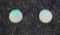 Pair of round cabochon cut Opals .30cts.t.w.