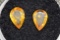 Pair Of Pear Cut Yellow Citrine Gemstone 1.80ct