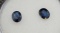 Pair of Oval Faceted Blue Sapphires Gemstones .90ct.t.w.