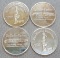 (4) 1 Troy Oz .999 Fine Silver The Pueblo Chieftain Coin