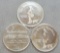 (3) 1 Troy Oz .999 Fine Silver The Pueblo Chieftain Coins