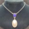 Silver Necklace with lapis Gemstone 16.94g