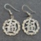 Chinese Silver Earrings 5.29g