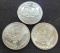 (3) 1 Troy Oz .999 Fine Silver Round Coins